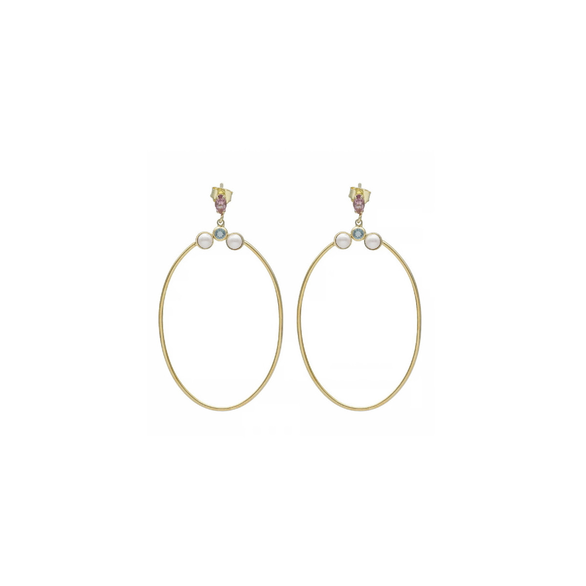 PENDIENTES VICTORIA CRUZ NINA COLLECTION DORADOS - A4084-MDT