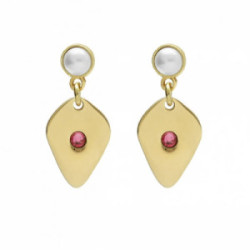 PENDIENTES VICTORIA CRUZ GRETA COLLECTION DORADOS CORTOS - A4111-04DT