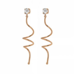 PENDIENTES VICTORIA CRUZ DORADOS ESPIRAL - A3337-07A