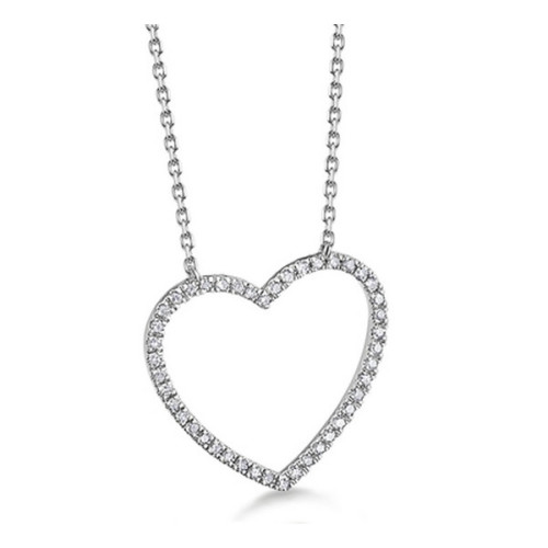 GARGANTILLA LE CARRE ORO BLANCO CORAZÓN - GD132OB.00