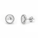 PENDIENTES VICTORIA CRUZ BOTÓN PLATA Y BLANCOS - A2791-07T
