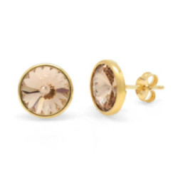 PENDIENTES VICTORIA CRUZ BOTÓN  DORADOS - A2520-04T