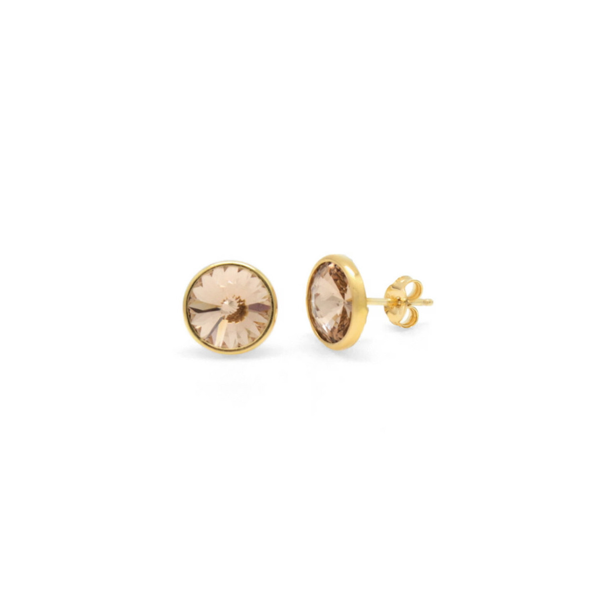 PENDIENTES VICTORIA CRUZ BOTÓN  DORADOS - A2520-04T