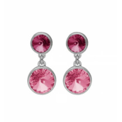 PENDIENTES VICTORIA CRUZ ROSAS CRISTALES BASIC COLLECTION - DM884-9T