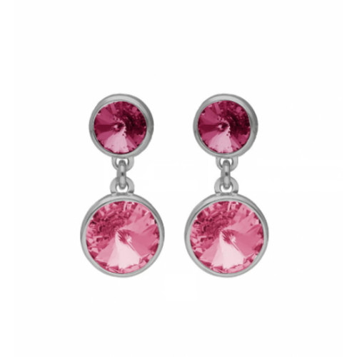 PENDIENTES VICTORIA CRUZ ROSAS CRISTALES BASIC COLLECTION - DM884-9T