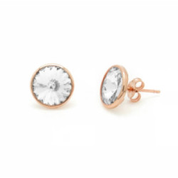 PENDIENTES VICTORIA CRUZ PENDIENTES BOTÓN BLANCO PLATA - A2791-28T