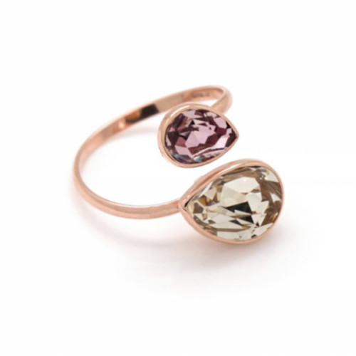 ANILLO VICTORIA CRUZ DORADO CHAMPAN ESSENTIAL COLLECTION - A3097-10A