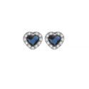 PENDIENTES VICTORIA CRUZ CUORE AZUL MARINO - A3451-18T