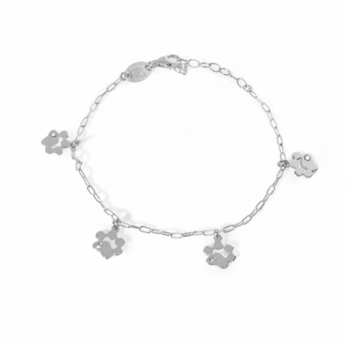 PULSERA VICTORIA CRUZ HUELLAS ANIMAL PLATA - A3846-07HP