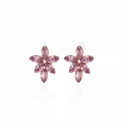PENDIENTES VICTORIA CRUZ FLOR ROSA DORADOS - A3992-15DT