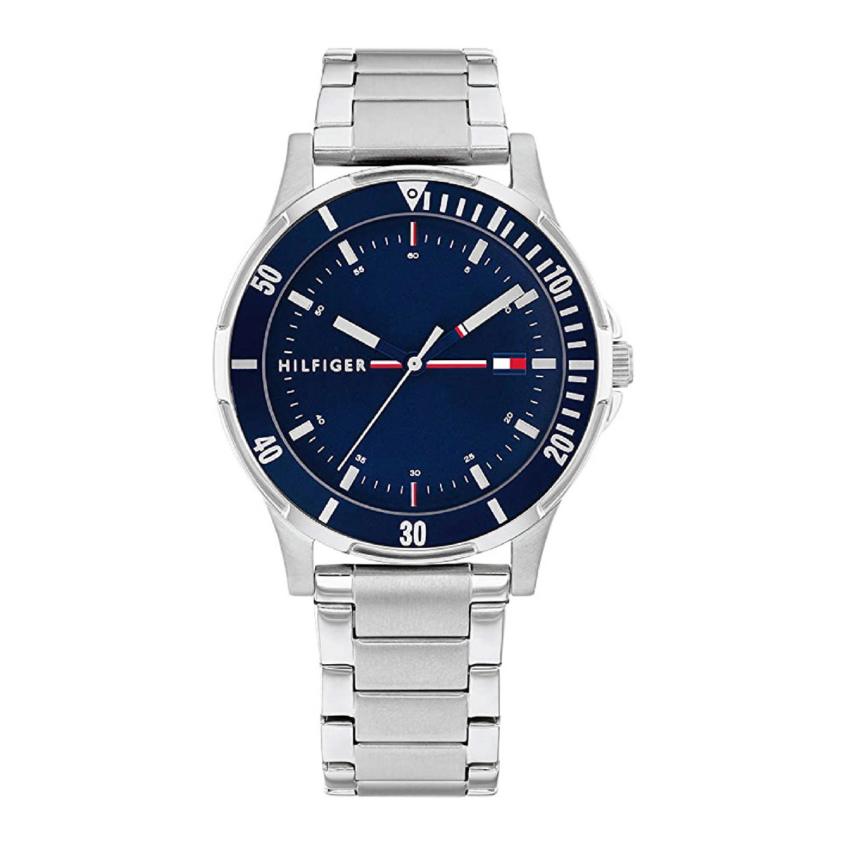 RELOJ TOMMY HILFIGER PLATA Y AZUL ANALÓGICO - 1720018