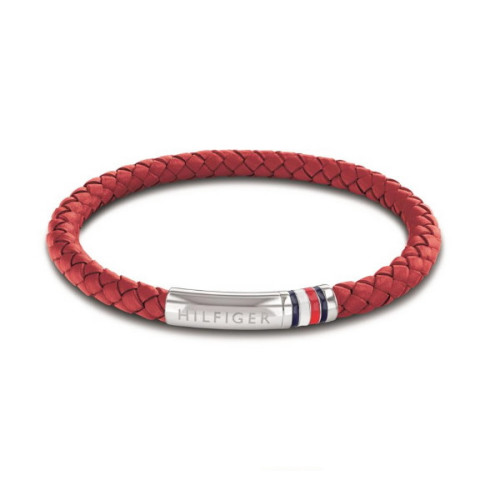 PULSERA TOMMY HILFIGER CUERO ROJO - 2790404