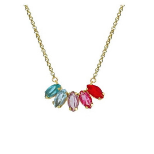 GARGANTILLA VICTORIA CRUZ  MULTICOLOR SWAROVSKI - A3997-MDG