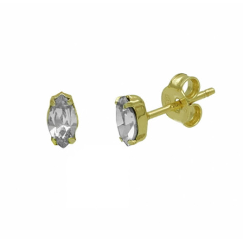PENDIENTES VICTORIA CRUZ BIANCA COLLECTION BLANCOS DORADOS - A4029-07DT