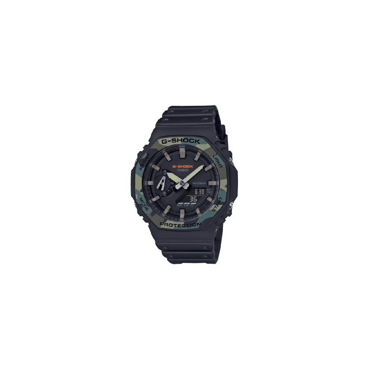 RELOJ CASIO G-SHOP MILITAR BLACK - GA-2100SU-1AER
