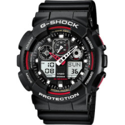 RELOJ CASIO EDIFICE SPORT MILITAR BLACK RED - GA-100-1A4ER