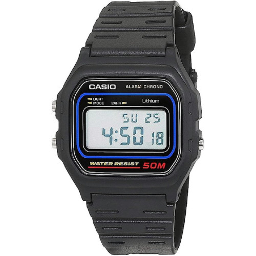 RELOJ CASIO CLASICO DIGITAL NEGRO - W-59