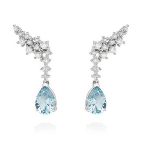 PENDIENTES MARINA GARCIA AZULES CIRCONITAS - 90432PA