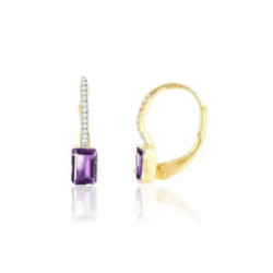 PENDIENTES ITEMPORALITY ORO PURE AMATISTA - SEA-204-152-UU
