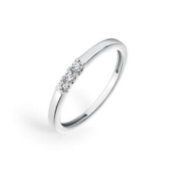 ANILLO ORO BLANCO DIAMANTES 0,042 CTS HS - GRN-101-036-14