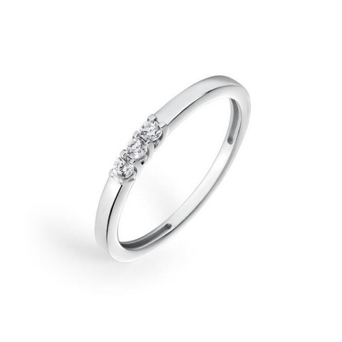 ANILLO ORO BLANCO DIAMANTES 0,042 CTS HS - GRN-101-036-14
