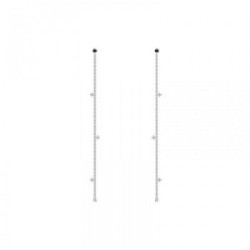 PENDIENTES P DE PAOLA  PLATA CADENA ZAFIRO - AR02-049-U