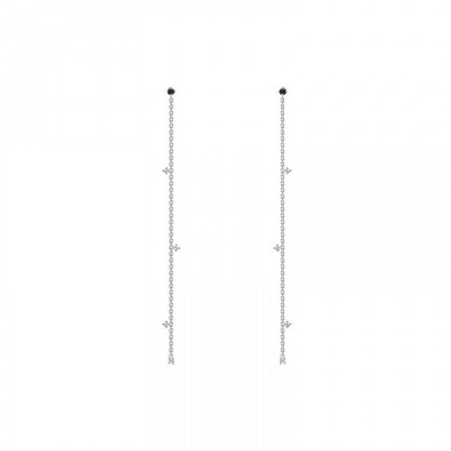 PENDIENTES P DE PAOLA  PLATA CADENA ZAFIRO - AR02-049-U