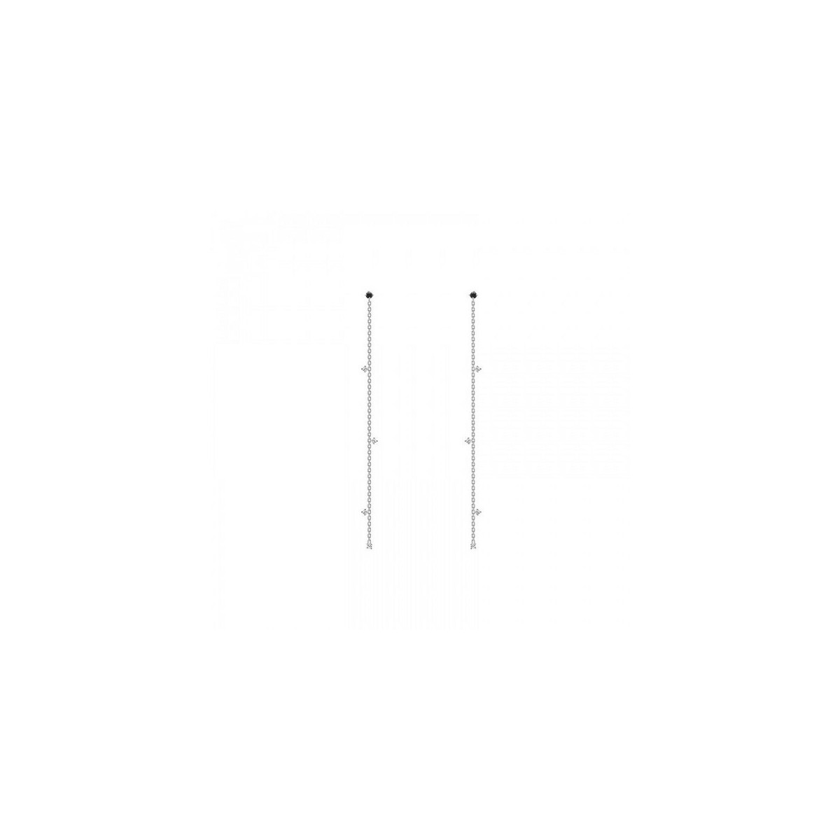 PENDIENTES P DE PAOLA  PLATA CADENA ZAFIRO - AR02-049-U