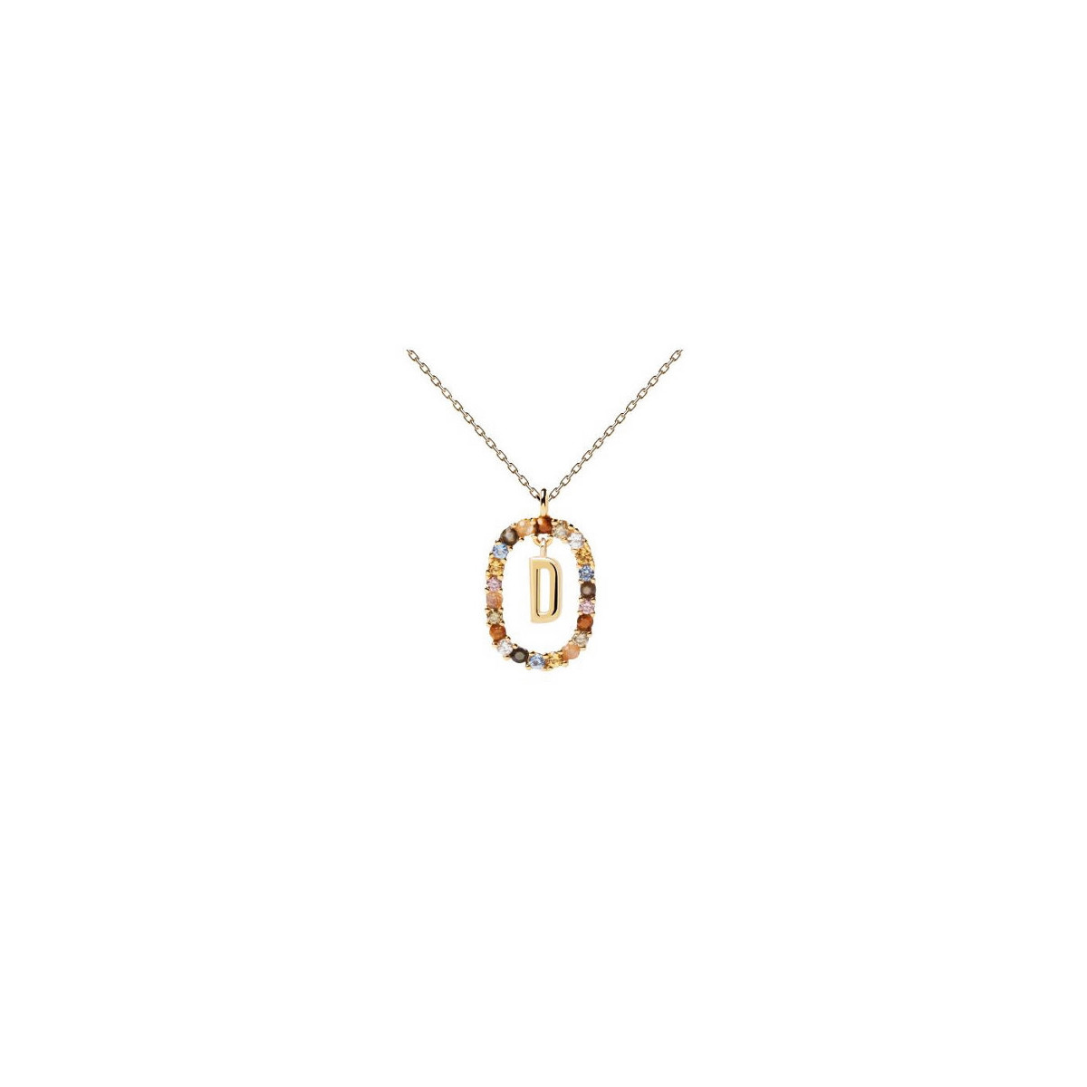 GARGANTILLA P DE PAOLA MULTICOLOR INICIAL D - CO01-263-U