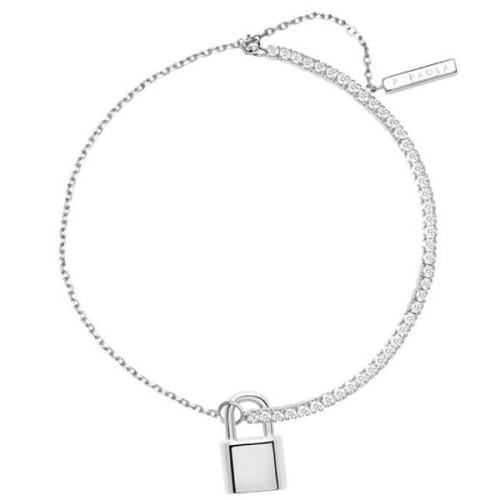 PULSERA P DE PAOLA PLATA  CIRCONITAS - PU02-05-U