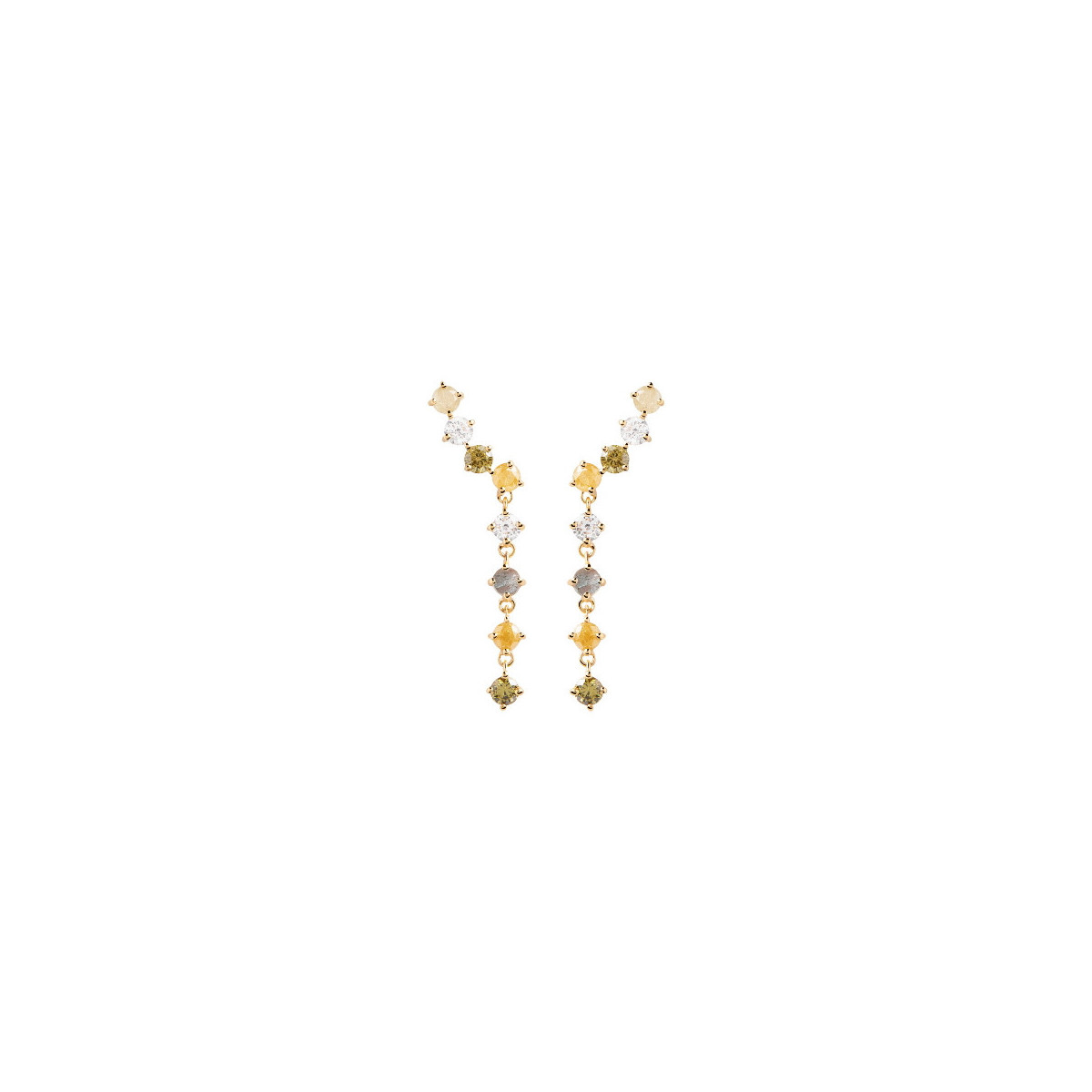 PENDIENTES P DE PAOLA CIRCONITAS COLORES - AR01-542-U