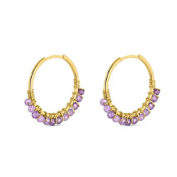 AROS PROMOJOYA PLATA CHAPADA AMATISTAS - 9110908