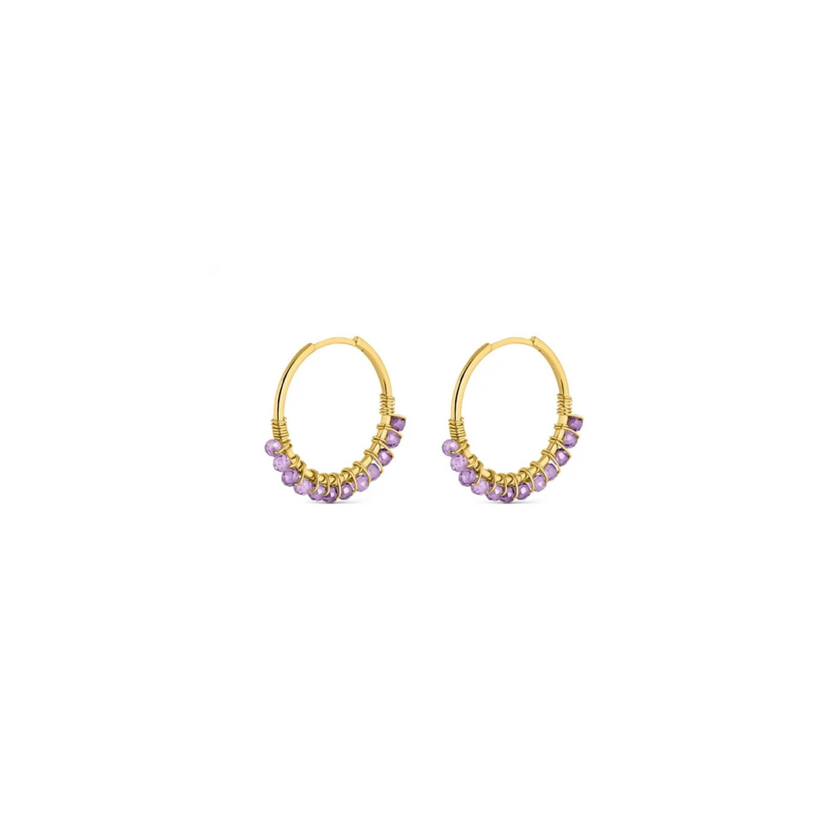 AROS PROMOJOYA PLATA CHAPADA AMATISTAS - 9110908