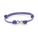 PULSERA PROMOJOYA CORDÓN LILA BOLAS - 9100645