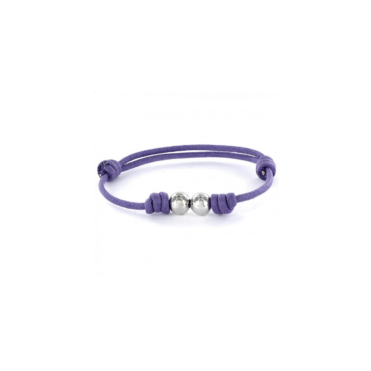 PULSERA PROMOJOYA CORDÓN LILA BOLAS - 9100645