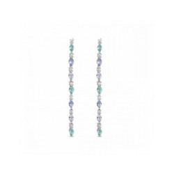 PENDIENTES PROMOJOYA ESMERALDAS Y ZAFIROS LARGOS - 9114900
