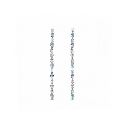 PENDIENTES PROMOJOYA ESMERALDAS Y ZAFIROS LARGOS - 9114900
