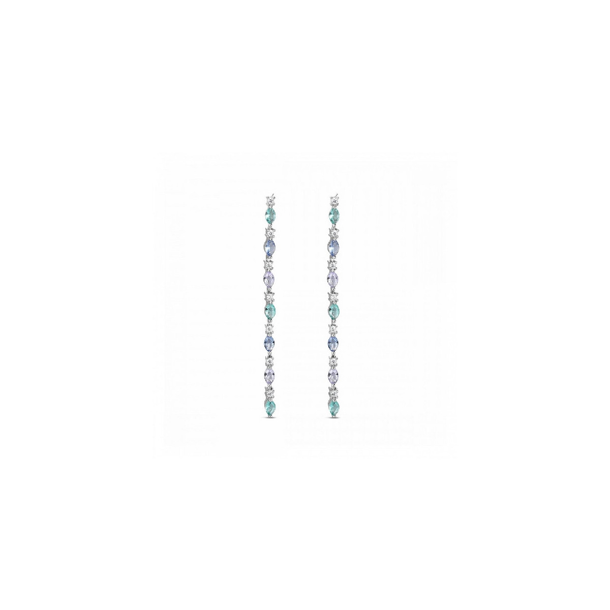 PENDIENTES PROMOJOYA ESMERALDAS Y ZAFIROS LARGOS - 9114900