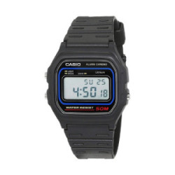 RELOJ CASIO ALARM CRONO BLACK - W-59-1VQES