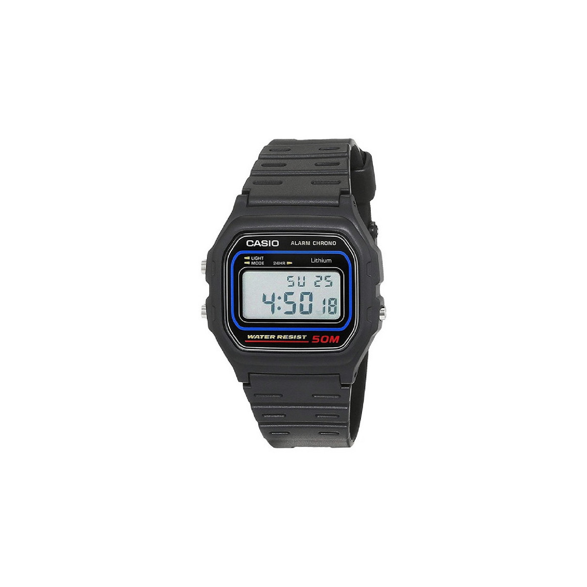 RELOJ CASIO ALARM CRONO BLACK - W-59-1VQES