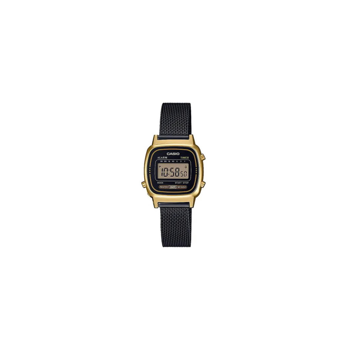 RELOJ CASIO  MALLA IP NEGRA - LA670WEMB-1EF