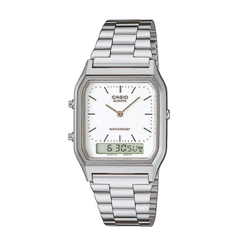 RELOJ CASIO VINTAGE MINIMAL PLATA - AQ-230A-7DMQYES