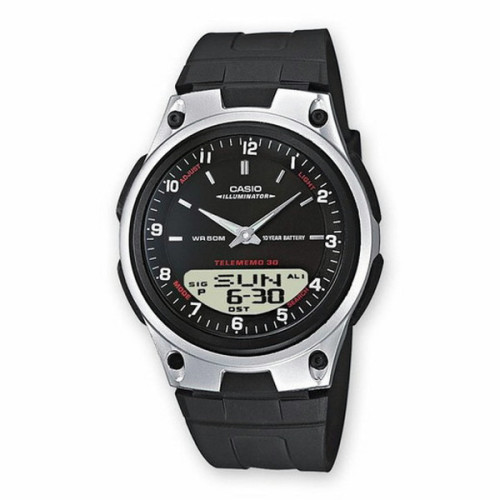 RELOJ CASIO DIGITAL DIGI-ANA CAUCHO - AW-80-1AVES