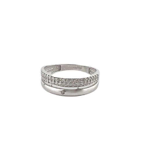 ANILLO DOBLE COMPROMISO ORO BLANCO - M-1083047B