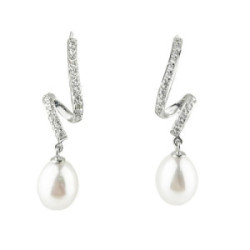 PENDIENTES COMPROMISO ORO BLANCO ESPIRAL - 82A6097