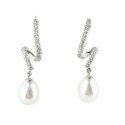 PENDIENTES COMPROMISO ORO BLANCO ESPIRAL - 82A6097