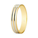 ALIANZA ARGYOR  BICOLOR DOS LINEAS DE ORO - 5140210R