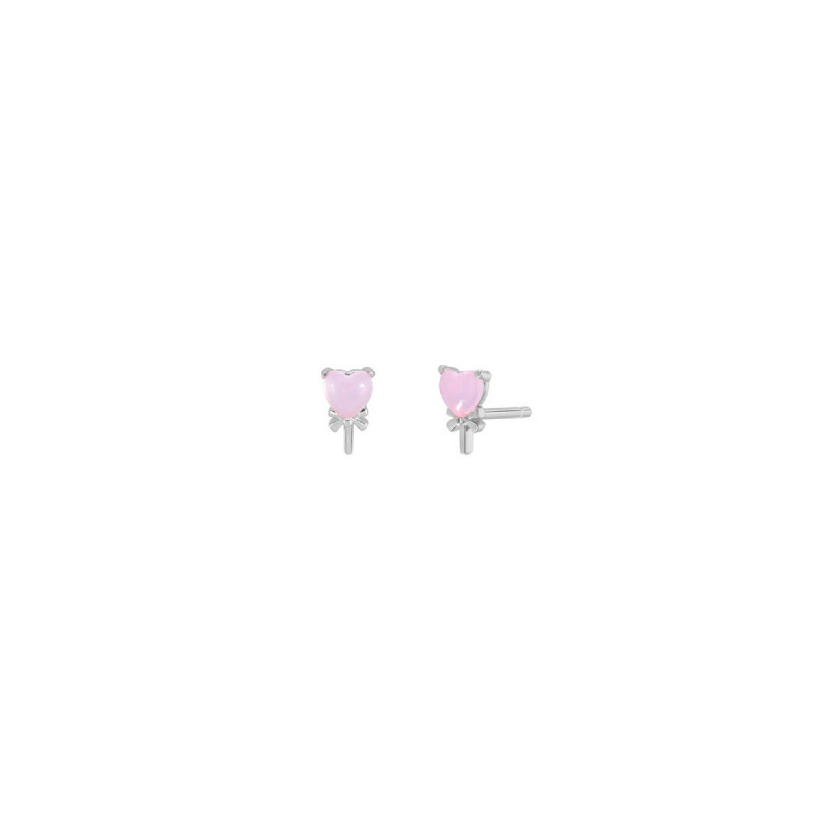 PENDIENTES MAREA PIEDRA ROSA - D03001/AN
