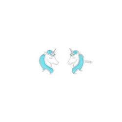 PENDIENTES MAREA UNICORNIO AZUL - D02401/AM
