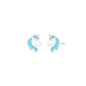 PENDIENTES MAREA UNICORNIO AZUL - D02401/AM